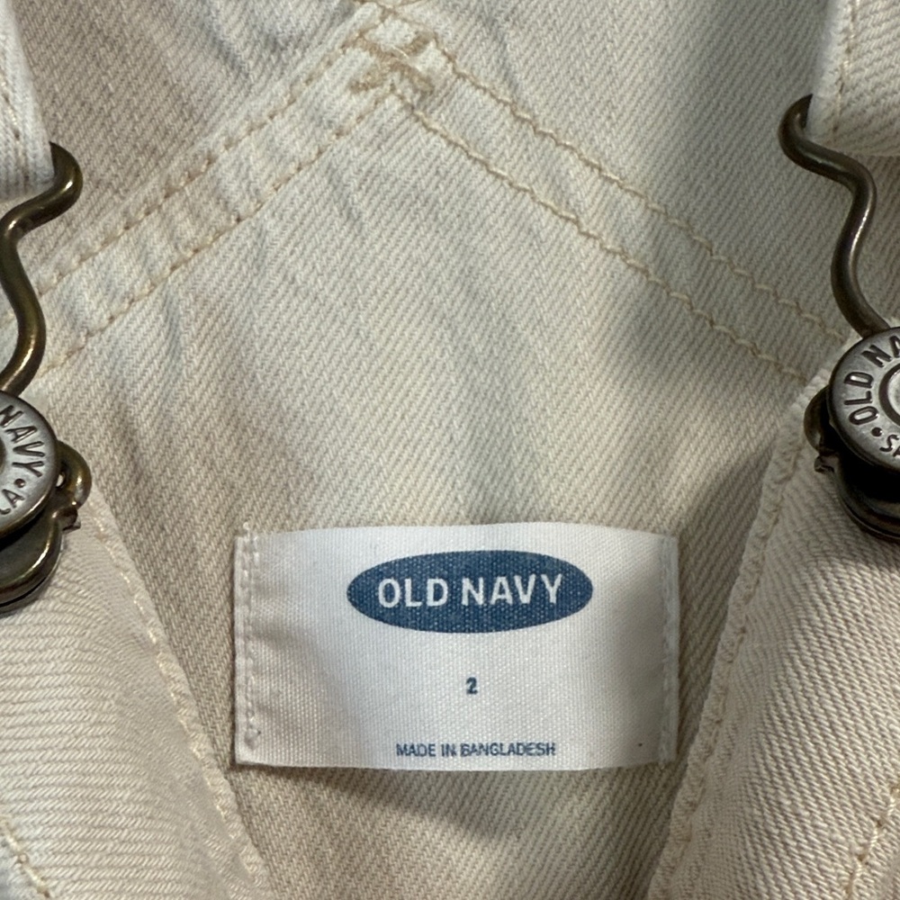 Old Navy Women's Light Beige Overalls - Picture 3 of 5